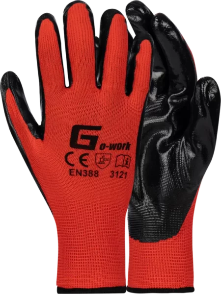 Red Nitrile Glove